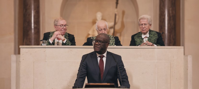 Cérémonie d’installation de Denis MUKWEGE à l&rsquo;Académie et Lecture de la notice sur la vie et les travaux de Javier PÉREZ DE CUÉLLAR (1920-2020)