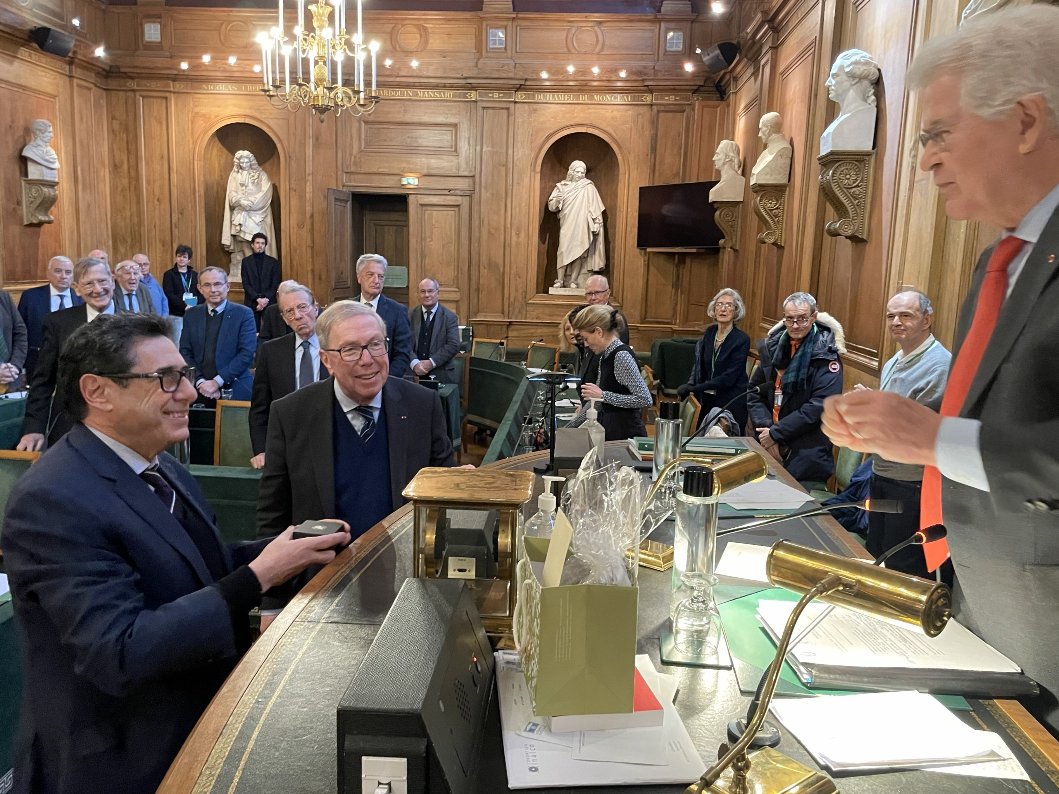Accueil de Philippe AGHION en séance